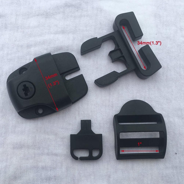 Huouo 4 Set Spa Hot Tub Cover Broken Latch Repair Kit have Slot - Replace Latches Clip Lock with Keys and Hardwares